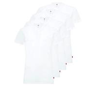 LEVIS Herren V Neck T-Shirts Stretch Cotton 905056001 4er Pack, Farbe:Weiß, Menge:4er Pack (2X 2er), Größe:L, Artikel:-300 White