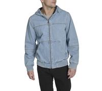 Levi's Herren Workwear Cotton Canvas Hoody Bomber Jacket (Regular & Big & Tall Sizes) Bomberjacke mit Kapuze aus gewaschener Baumwolle, Leichte Waschung, Denim, XXL