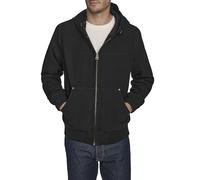 Levi's Herren Workwear Cotton Canvas Hoody Bomber Jacket (Regular & Big & Tall Sizes) Bomberjacke mit Kapuze aus gewaschener Baumwolle, Schwarz, leicht, L