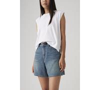 Levi's High Rise Baggy Shorts aus Leinen+ Denim Stop Flaxing Short - Blue 26