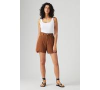 Levi's High Rise Baggy Cotton Linen Shorts Brown Größe: W24 | Kurze Sporthosen Outlet | Damen | Weiß