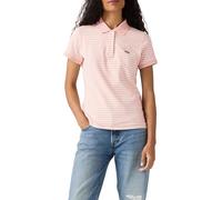 Poloshirt LEVI'S "LEVI'S HM POLO", Damen, Gr. M (38), rosa (rosa, weiß), Piqué, Obermaterial: 95% Baumwolle, 5% Elasthan, slim fit normal, ohne Ausschnitt, angesetztes Bündchen, Shirts, Piqué aus elas