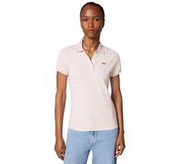 Poloshirt LEVI'S "LEVI'S HM POLO", Damen, Gr. S (36), rosa (rosa, weiß), Piqué, Obermaterial: 95% Baumwolle, 5% Elasthan, slim fit normal, ohne Ausschnitt, angesetztes Bündchen, Shirts, Piqué aus elas