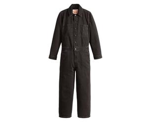 Levis - "Iconic" Jumpsuit für Damen, Mit Kragen, Denim, Weites Bein, Langärmlig (Schwarz) EU 38 / UK 10