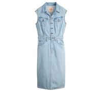 Jeanskleid LEVI'S "ICONIC SLEEVELESS DRESS", Damen, Gr. L (40), N-Gr, wrapped in blau, Denim/Jeans, Obermaterial: 100% Baumwolle, casual, figurbetont ca. Mitte Wade, ohne Ärmel, Kleider (71152014-L) w