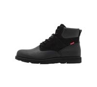 Levi's® Herren Stiefel - Jax Plus, Stiefeletten, Boots, Leder, Logo, Schnürung, einfarbig, schwarz, 44 Schwarz