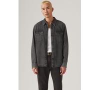 Jeanshemd LEVI'S "RELAXED FIT WESTERN", Herren, Gr. XL, N-Gr, night shadow schwarz w, Denim/Jeans, Obermaterial: 100% Baumwolle, casual, relaxed fit, Langarm 1-Knopf-Manschette, Hemden, im Western-Sti