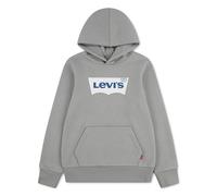 Kapuzensweatshirt LEVI'S KIDS "LVB BATWING PULLOVER HOODIE", Jungen, Gr. 12 (152), grau (ghost gray), Sweatware, Obermaterial: 60% Baumwolle, 40% Polyester, Basic schmal hüftlang, Rippbündchen, Sweats