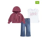 Levi's Kids 3tlg. Outfit in Lila - Größe 80 | Baby Sweatshirts Jacken