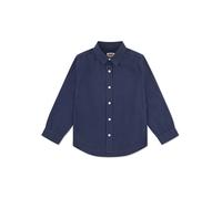 Langarmhemd LEVI'S KIDS "BATTERY HOUSEMARK SHIRT", Kinder, Gr. 5 (110), N-Gr, blau (naval academ), Web, Obermaterial: 100% Baumwolle, 1-Knopf-Manschette, Hemden, mit Kentkragen (36322103-5) naval acad