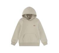 Hoodie LEVI'S KIDS "LVB MINI BATWING PULL OVER HOO", Jungen, Gr. 8 (128), weiß (weiß pepper), Sweatware, Obermaterial: 60% Baumwolle, 40% Polyester, bequem hüftbedeckend, angesetztes Bündchen, Sweatsh