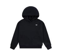 Hoodie LEVI'S KIDS, Mädchen, Gr. 12 (152), schwarz (jet schwarz), Jersey, Obermaterial: 83% Baumwolle, 17% Polyester, unifarben, angesetztes Bündchen, Sweatshirts Hoodie, mit seitlichen Taschen for GI