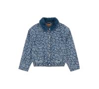 Jeansjacke LEVI'S KIDS, Mädchen, Gr. 14 (158), blazing blau, Denim/Jeans, Obermaterial: 99% Baumwolle, 1% Elasthan, regular fit normal, Manschette, Jacken Jeansjacke, mit Animal-Muster (86177541-14) b