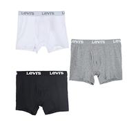 Boxershorts LEVI'S KIDS "BOXER BRIEF" Gr. M (140/152), schwarz-weiß (schwarz, grau, meliert, weiß) Kinder Unterhosen (21343941-M) schwarz, grau, meliert, weiß