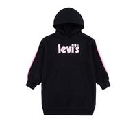 Sweatkleid LEVI'S KIDS "SWEATSHIRT DRESS WITH TAPI", Mädchen, Gr. 10/140, N-Gr, schwarz, Sweatware, Obermaterial: 60% Baumwolle, 40% Polyester, bedruckt, bequem kniefrei, Bündchen, Kleider Sweatkleid,
