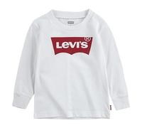Langarmshirt LEVI'S KIDS "BATWING TEE", Jungen, Gr. 12M (80), weiß, Single Jersey, Obermaterial: 100% Baumwolle, bedruckt, Basic schmal hüftlang, Rundhals, Rippbündchen, Shirts Langarmshirt, UNISEX (4