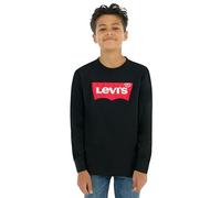Langarmshirt LEVI'S KIDS "L/S BATWING TEE", Jungen, Gr. 5/110, schwarz, Jersey, Obermaterial: 60% Baumwolle, 40% Polyester, bedruckt, Basic schmal hüftlang, Rundhals, Langarm, Shirts, for BOYS (239534