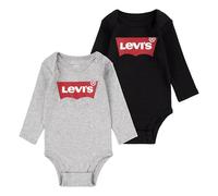 Levi's Kids Lhn ls 2pk batwing bodysuit set Unisex Gris 0-6 Monate