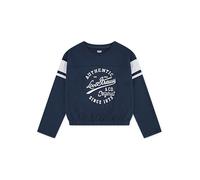 Longsleeve LEVI'S KIDS "LVG VARSITY LS TEE", Mädchen, Gr. 6 (116), big dipper, Jersey, Obermaterial: 62% Polyester, 34% Viskose, 4% Elasthan, bedruckt, regular fit taillenlang, Rundhals, angesetztes B