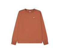 Langarmshirt LEVI'S KIDS "LVB LS GRAPHIC TEE SHIRT", Jungen, Gr. 16 (176), orange (mango), Single Jersey, Obermaterial: 100% Baumwolle, regular fit normal, Rundhals, gerader Abschluss, Shirts Langarms