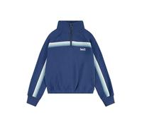 Sweatshirt LEVI'S KIDS, Mädchen, Gr. 14 (158), blau (true navy), Sweatware, Obermaterial: 60% Baumwolle, 40% Polyester, kontrastfarbene Details, hüftlang, V-Ausschnitt, Bündchen, Sweatshirts Sweatshir