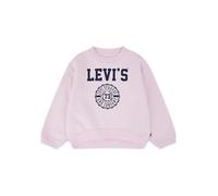 Sweatshirt LEVI'S KIDS "LVG COLLEGIATE CREW", Mädchen, Gr. 12 (152), rosa (crystal rose), Sweatware, Obermaterial: 60% Baumwolle, 40% Polyester, bedruckt, regular fit normal, Rundhals, Rippbündchen, S