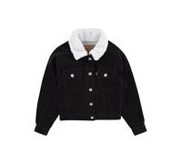 Cordjacke LEVI'S KIDS "LVG BABY BAGGY CORDUROY TRUCKE", Mädchen, Gr. 14 (158), schwarz, Web, Obermaterial: 98% Baumwolle, 2% Elasthan, unifarben, Jacken, mit Fellimitatkragen, for Girls (45984959-14)