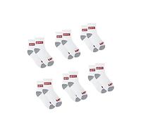 Levi's Kids Unisex-Kinder Lhn Box Tab Mid Cut 6Pk Strumpfwaren, White, 11