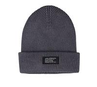 Levi's Klassische Strickmütze mit Bündchen für alle Jahreszeiten, Gerippte Anthrazit, Einheitsgre