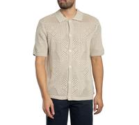 Levi's® Regular Fit Kurzarmhemd aus Baumwoll-Strick in Offwhite, Größe L