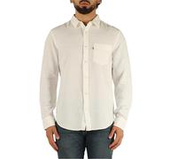 Jeanshemd LEVI'S "SUNSET 1 POCKET STANDARD" Gr. XXL, N-Gr, weiß (hellweiß plus), Herren, Obermaterial: 43% Leinen, 34% Viskose, 23% Baumwolle, Hemden (29147709-XXL) hellweiß plus