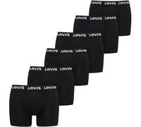Levi's 6er Pack Herren Levis Repeat Logo Boxer Brief Boxershorts Unterwäsche Pants, Farbe:Black, Bekleidungsgröße:XL