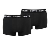 Levi's Herren Boxershorts, 2er Pack - Logo Trunk 2P, Logobund, Baumwoll-Stretch, einfarbig Schwarz M