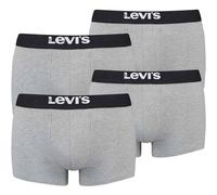LEVIS Levi's Herren Boxershorts, 4er Pack - Solid Basic Trunk Organic, Logobund (TB_701222844-4P) M Grau Melange