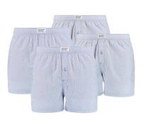 LEVIS Levi's Herren Boxershorts, 4er Pack - Web-Shorts, Baumwolle, einfarbig (TB_701203922-4P) S Hellblau