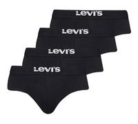 Levi’s Einfarbige Basic-Slips, bequeme Herrenunterwäsche aus Bio-Baumwolle mit elastischem Bund und doppelter Einlage, 4er-Pack
