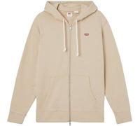 Kapuzensweatjacke LEVI'S "NEW ORIGINAL ZIP UP", Jungen, Gr. XL, fog, Sweatware, Obermaterial: 100% Baumwolle, bestickt, unifarben, normal hüftbedeckend, Rundhals, Flachstrickbündchen, Sweatjacken (560