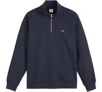 Sweatshirt LEVI'S "ORIGINAL HM 1/4 ZIP", Herren, Gr. XXL, blau (navy blazer), Sweatware, Obermaterial: 100% Baumwolle, casual, regular fit hüftlang, Langarm elastischer Bund, Sweatshirts (41493828-XXL