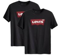 Levi's Herren T-Shirt 2er Pack - "Graphic Set-In Neck", Rundhals, Baumwolle M Schwarz
