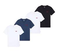 Levi's Herren T-Shirts, 4er Pack - "The Graphic Tee - 4 Pack", Rundhals, Baumwolle Schwarz/Weiß/Blau/Weiß 2XL