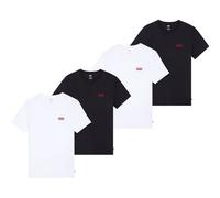 Levi's Herren T-Shirts, 4er Pack - "The Graphic Tee - 4 Pack", Rundhals, Baumwolle Schwarz/Weiß M