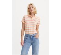 Levi's Damen Housemark Polo Shirt, Supermarket Stripe Pale Peach, XS