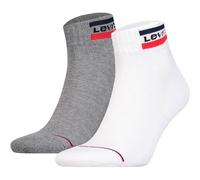 Levi's Socken Sportswear Logo Mid – 2 Paar – Weiß/Grau – EU 35-38
