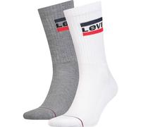 Levi's Unisex Crew Socks, white/grey, 39/42