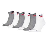 LEVIS Levi's Unisex 6er Pack Sportsocken - Mid Cut SPRTWR, Logo, ECOM (701220482) 43-46 Weiß