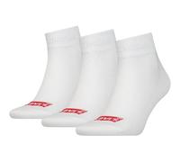 LEVIS Levi's Unisex Quarter-Socken, 3er Pack- Mid Cut Batwing Logo, Recycled Cotton 3P, einfarbig (701224673) 39-42 Weiß