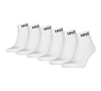 LEVIS Levi's Unisex Quartersocken, 6er Pack - Mid Cut Orange Tab 6P ECOM, Baumwollmischung (701244582) 35-38 Weiß