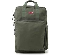Cityrucksack LEVI'S, Gr. B/H/T: 27cm x 45cm x 14cm, grün (dunkelgrün), Polyester, unifarben, Rucksäcke Cityrucksack, Freizeitrucksack, Schulrucksack, Arbeitsrucksack (41244854-0) dunkelgrün