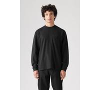 Longsleeve mit Label-Stitching M men Black