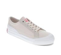Levi's LS1 Herren-Sneaker, Canvas und Wildleder, Low-Top, Freizeitschuh, Cremeweiß, 42 EU